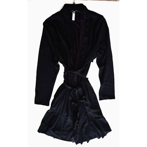 Athleta 983113002 Women's Plus Sz 2X Black Wind Down Sleep Robe - Picture 7 of 9